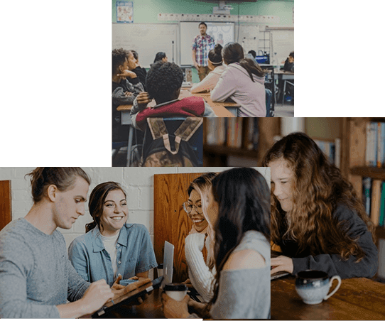 Illustration of people learning