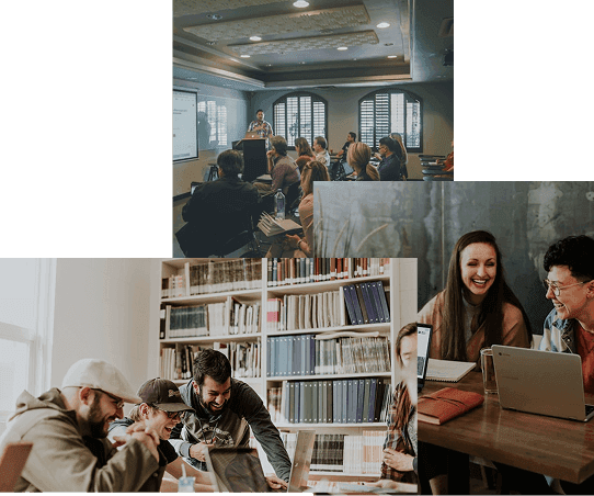 Illustration of people learning